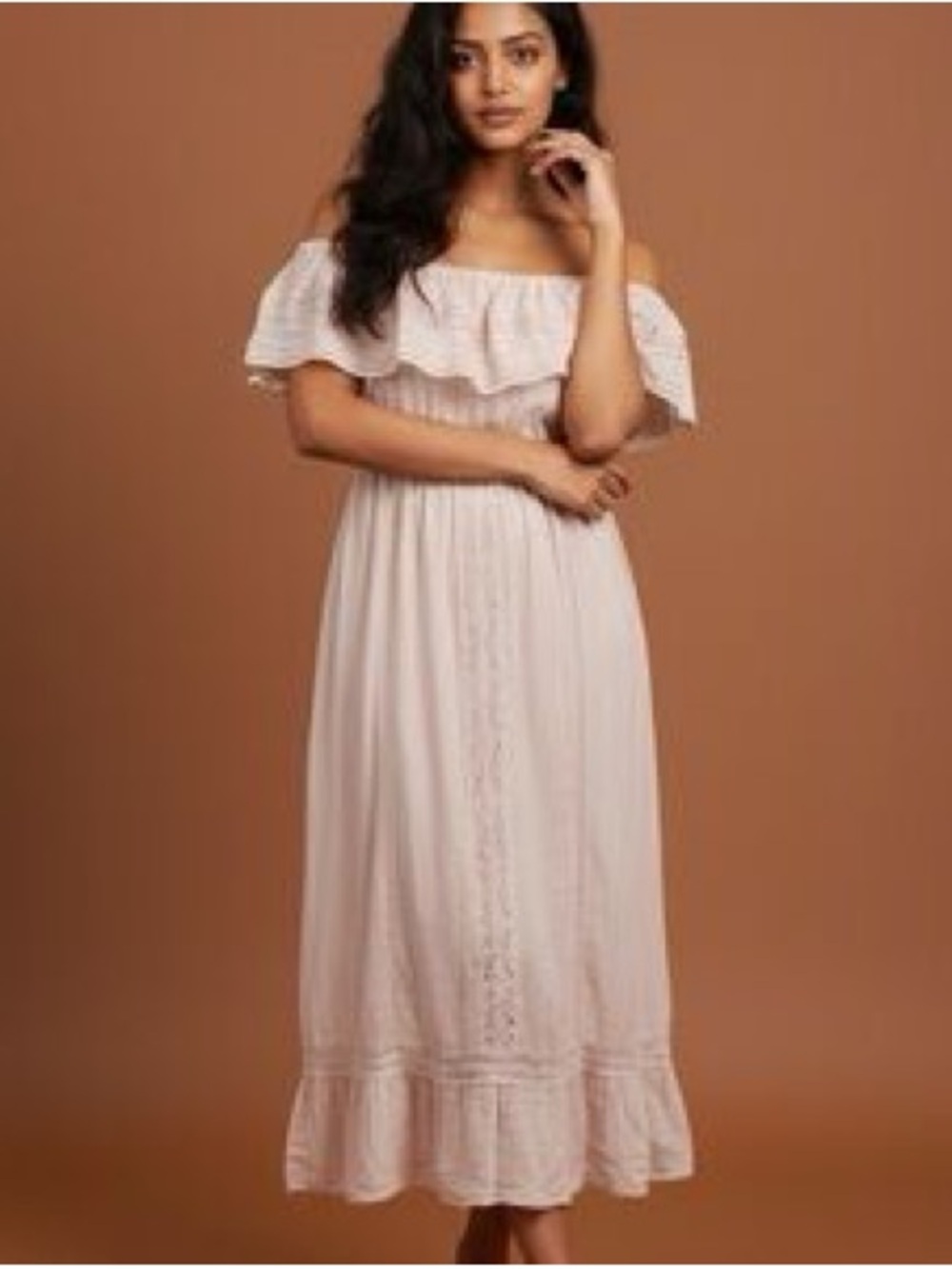 NWT In bloom off shoulder long dress